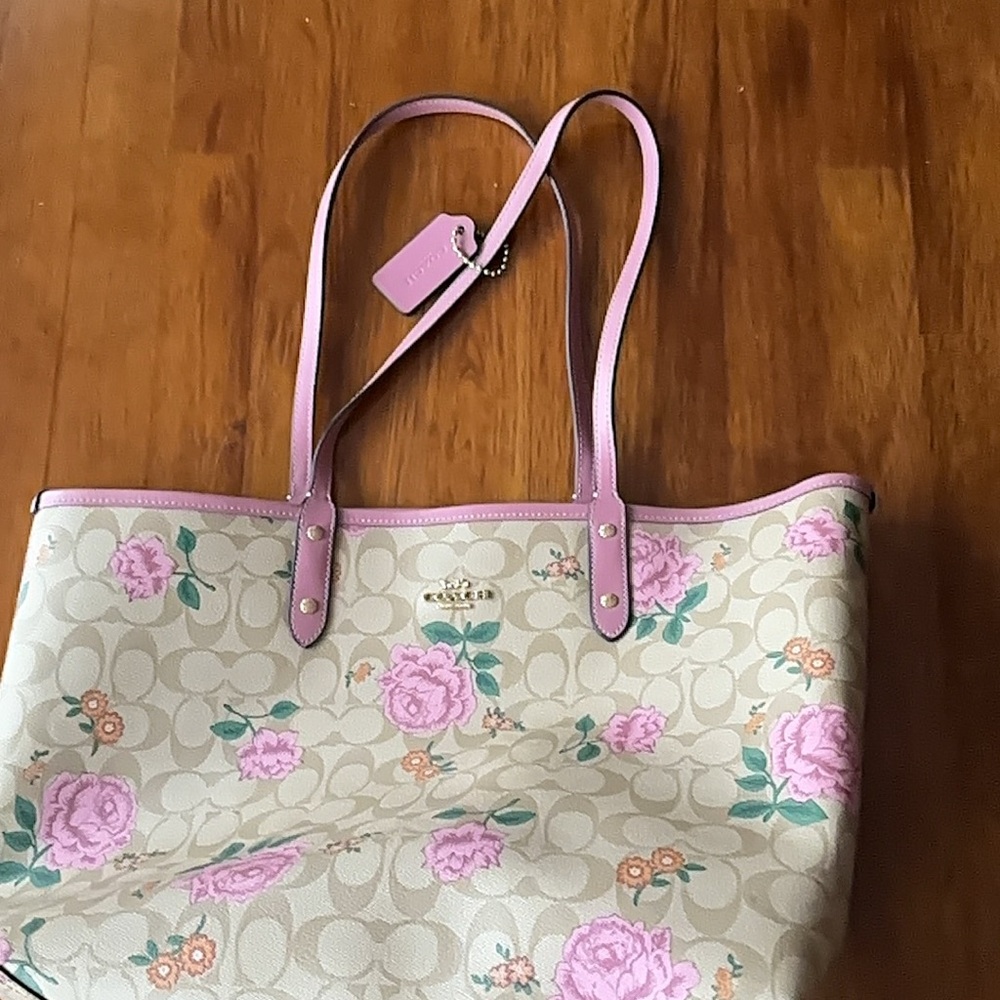 Coach Signature City Tote Prairie Rose Floral